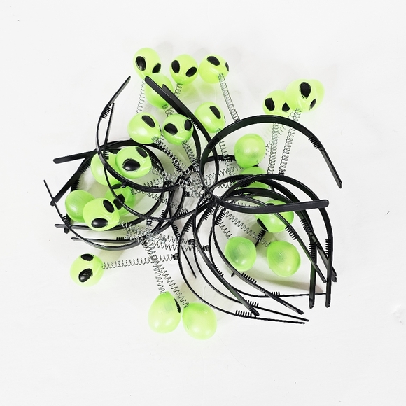 Alien Headbands with Green Antennae NWOT - Picture 4 of 4